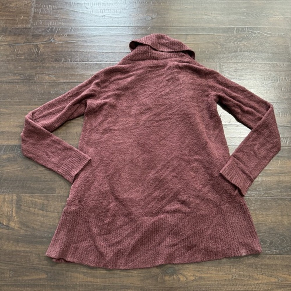 Barefoot Dreams Women's Cardigan CozyChic Lite Circle Maroon Size XS Style 423 - Picture 3 of 7